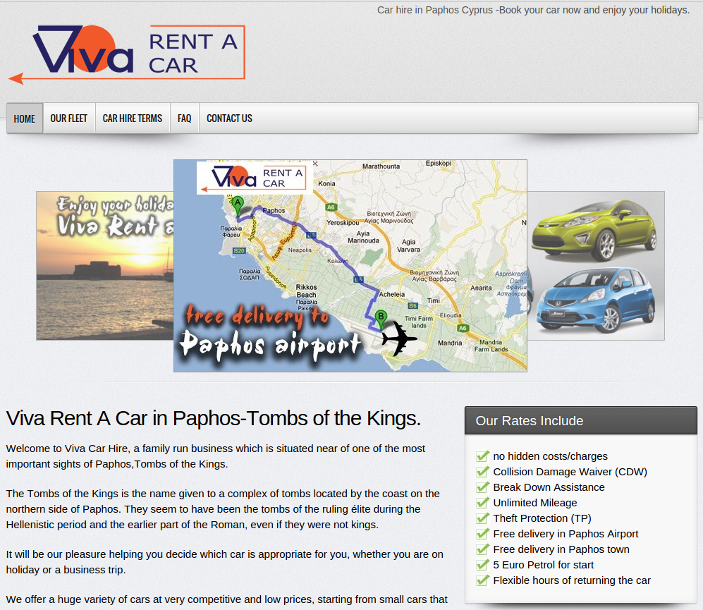 Viva rent a car paphos developed by Valentinos Papasavvas